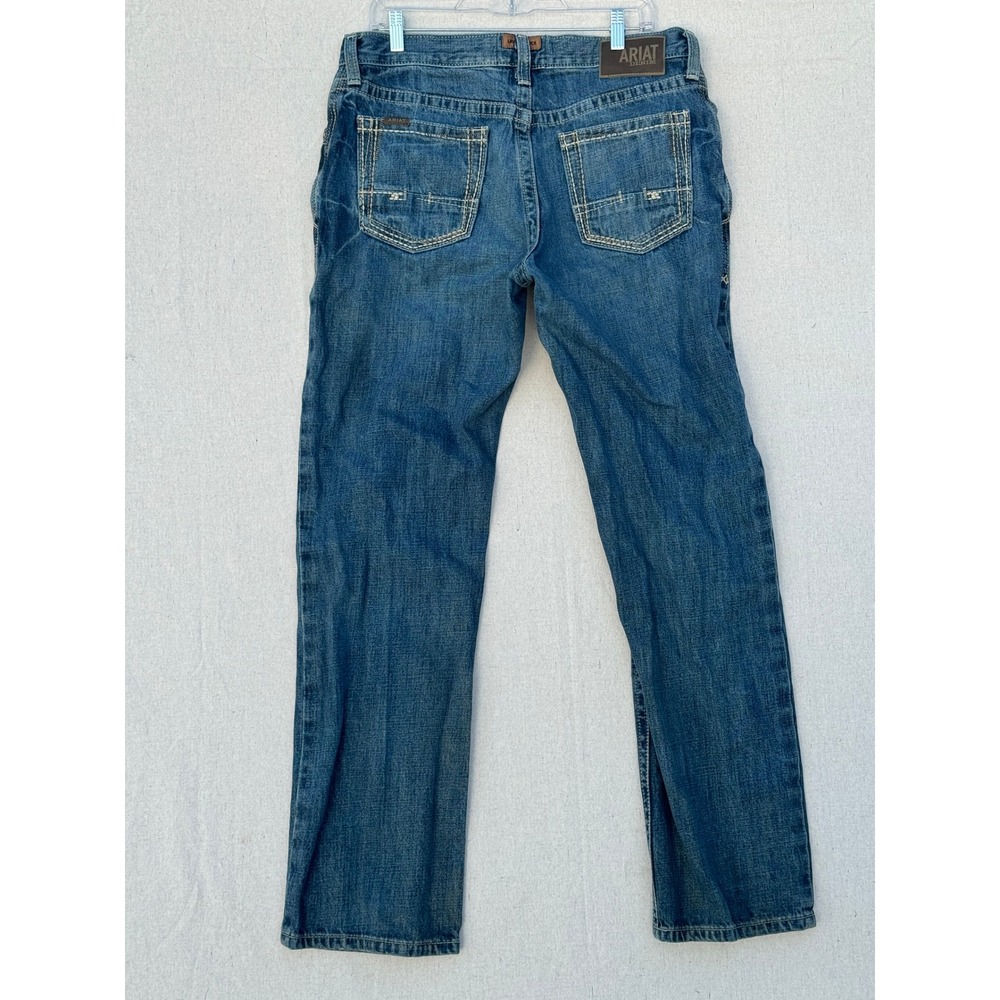 Ariat M4 Relaxed Boot Cut Jeans Mens 34x34 Medium Wash Denim Blue 10022986 - Picture 15 of 16